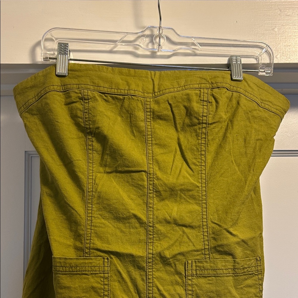 BDG Urban Outfitters Strapless Mini Dress in Olive - Size XL, NWOT - Picture 3 of 15